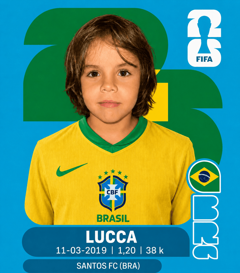 Lucca virou figurinha
