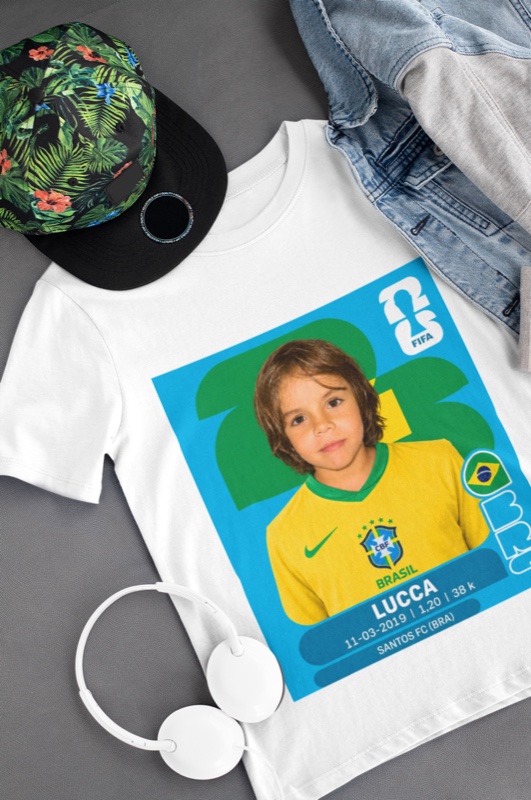 Camiseta com a sua figurinha